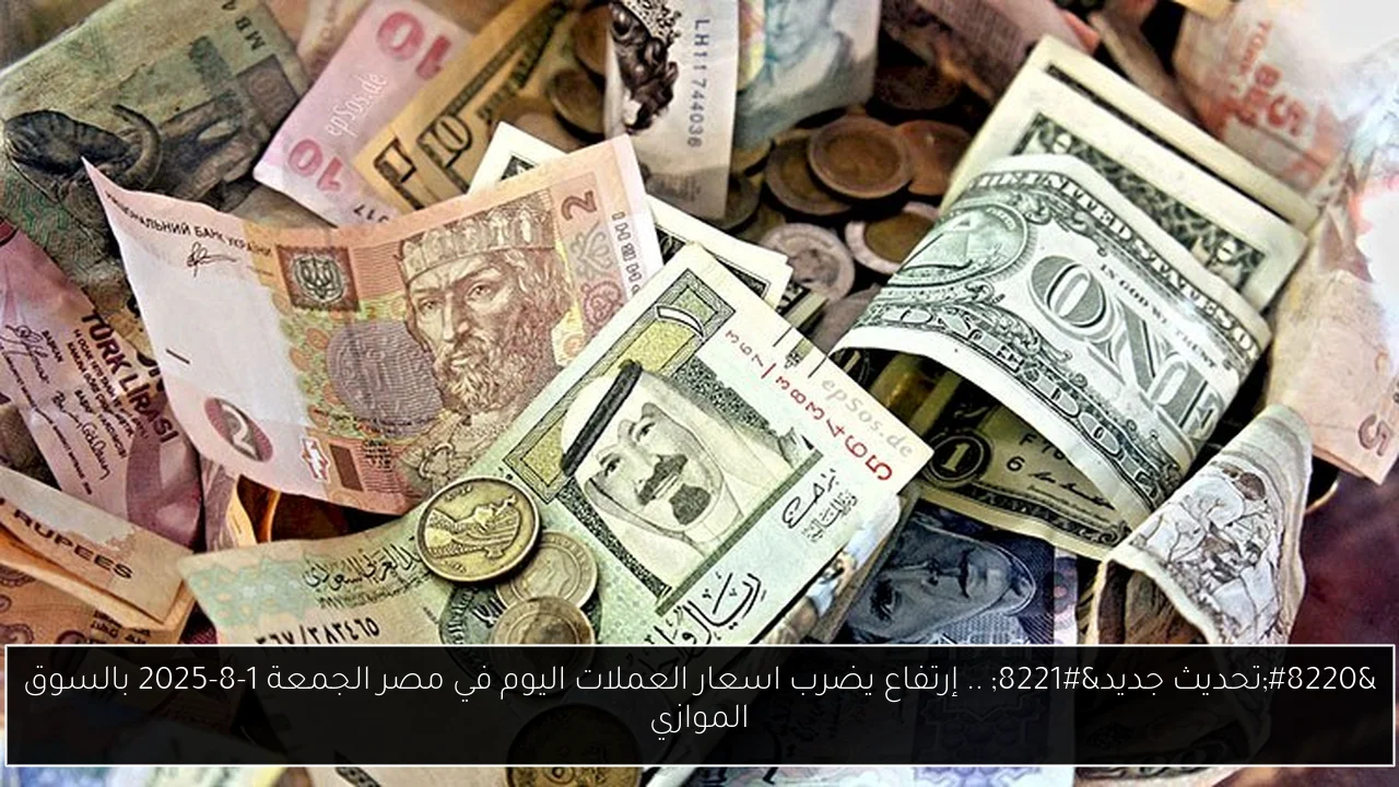 “تحديث جديد” .. إرتفاع يضرب اسعار العملات اليوم في مصر الجمعة 1-8-2025 بالسوق الموازي