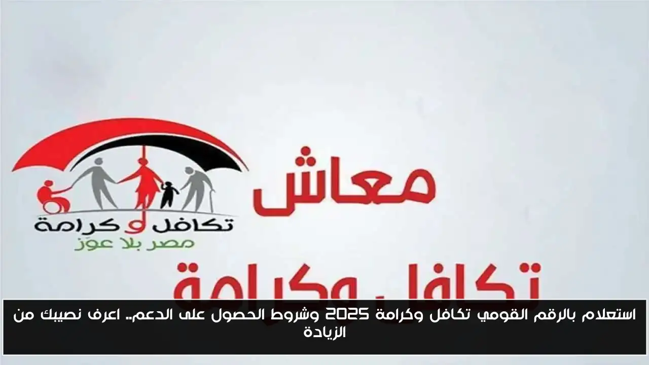 استعلام بالرقم القومي تكافل وكرامة 2025 وشروط الحصول على الدعم.. اعرف نصيبك من الزيادة