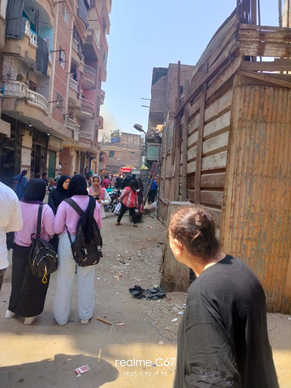 الجهود المبذولة لإخماد الحريق