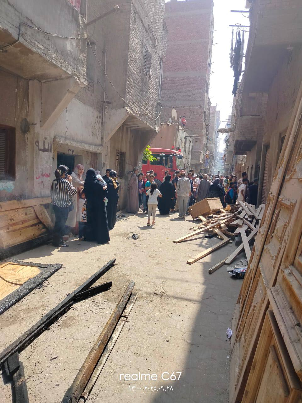 صورة من موقع الحريق