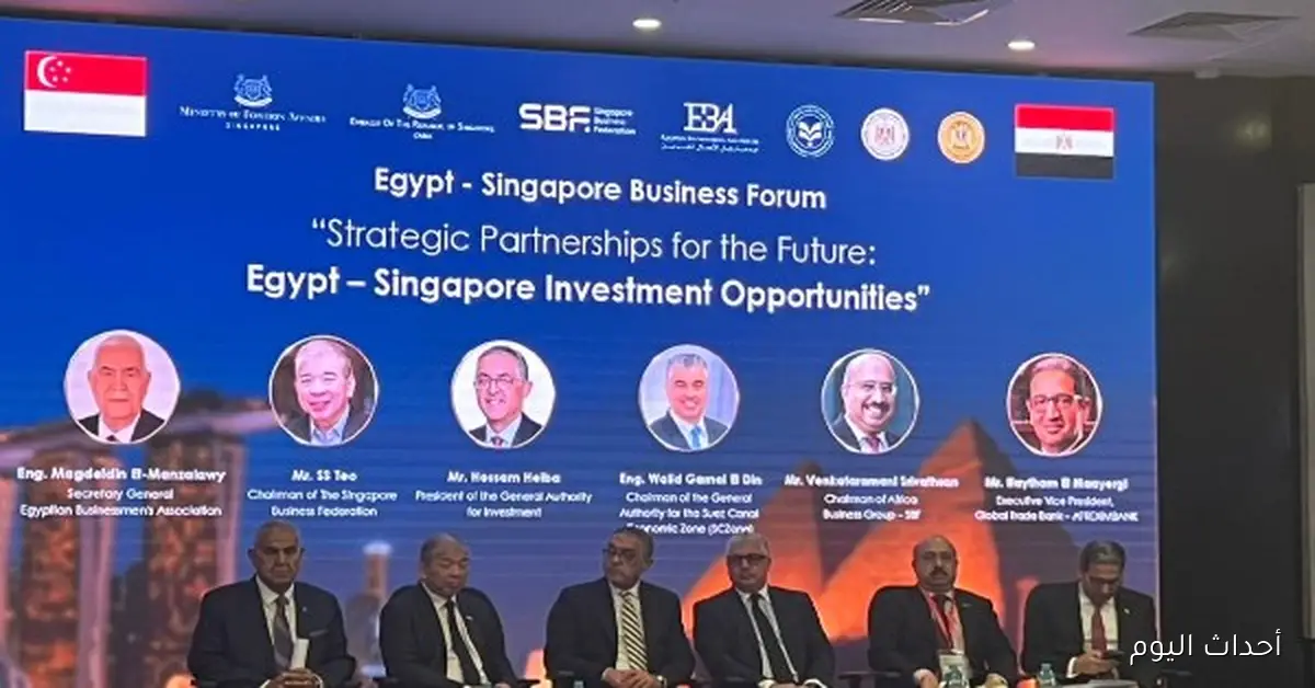 رجال الأعمال المصريون يؤكدون: مصر وسنغافورة شريكان استراتيجيان ونعمل معاً لاستغلال الفرص الواعدة في مصر