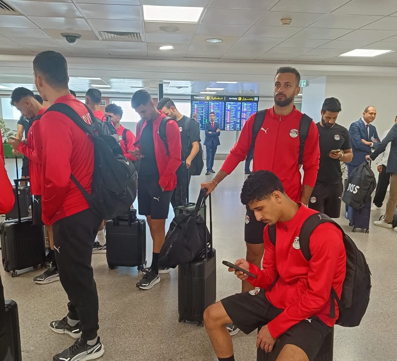 استقبال بعثة منتخب مصر