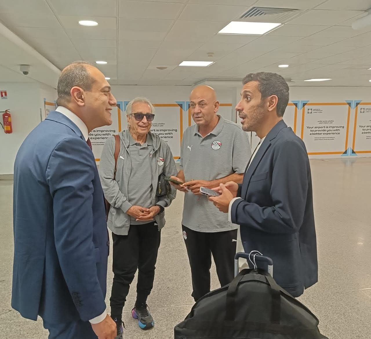 استقبال بعثة منتخب مصر