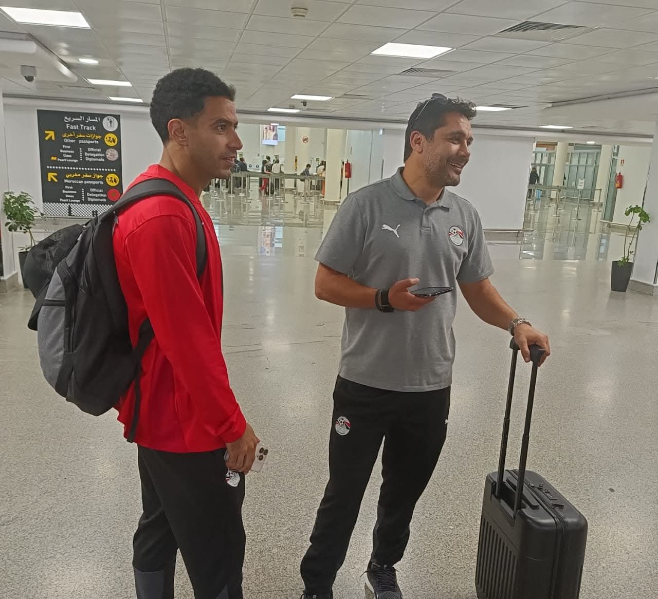 استقبال بعثة منتخب مصر