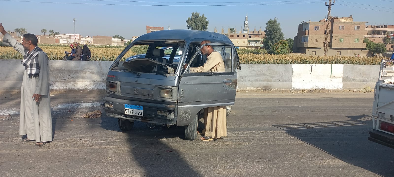 تصادم سيارات في أسيوط