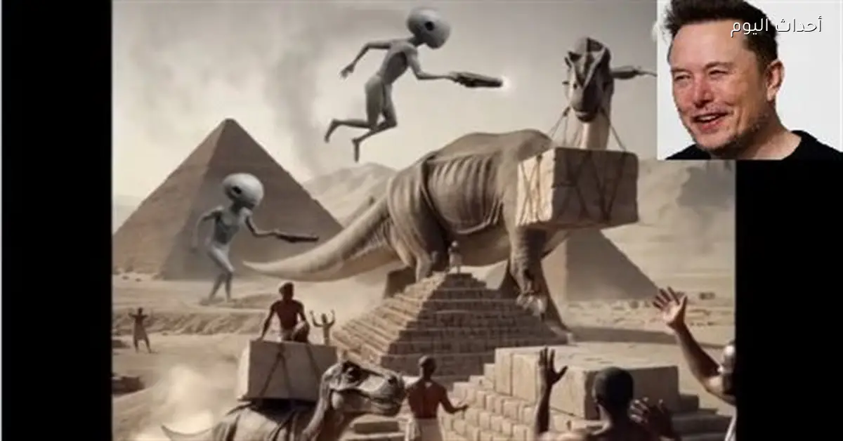 أيلون ماسك يتحدث مجددًا عن الأهرامات ويزعم أن الكائنات الفضائية والديناصورات شاركت في بنائها