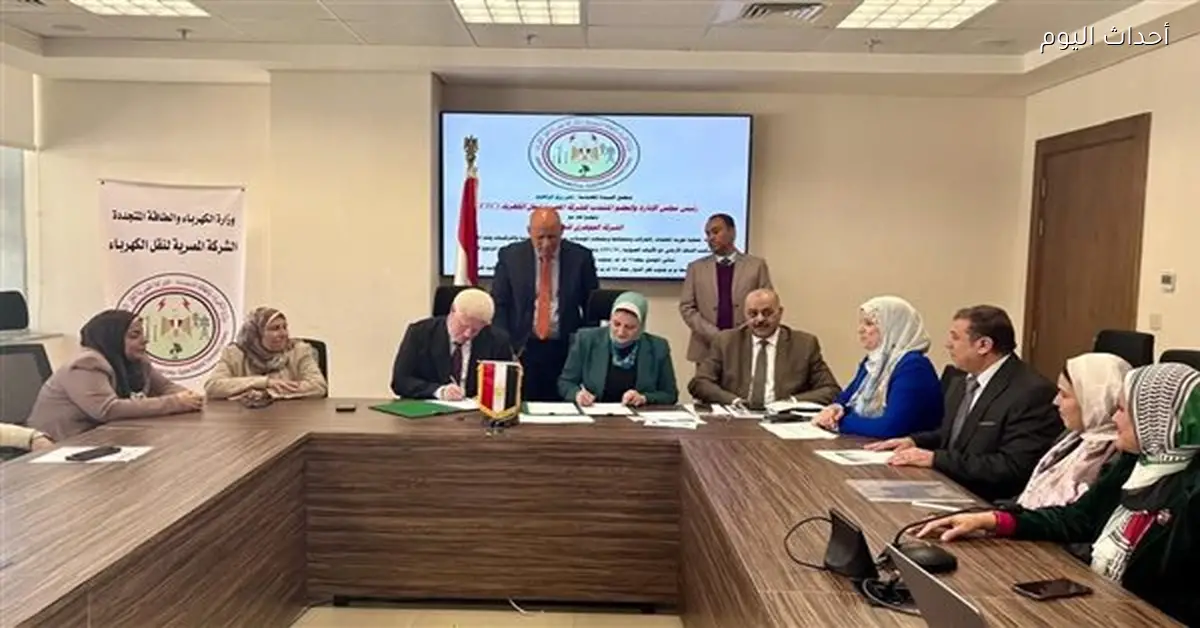 نقل الكهرباء توقع عقدين مع الجوهري للمقاولات