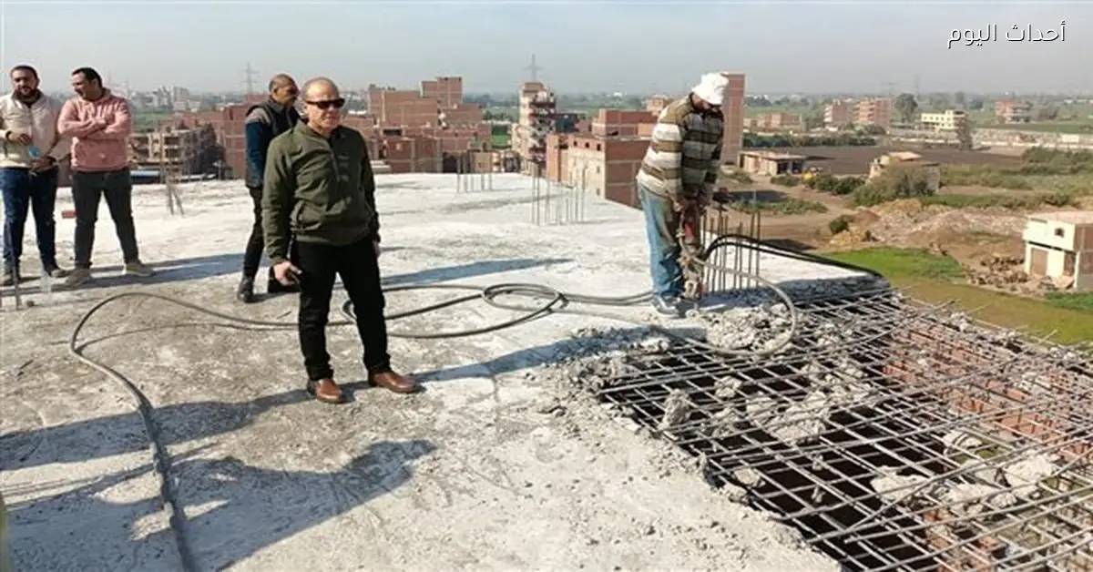 إزالة فورية لمخالفات البناء في طلخا بالدقهلية