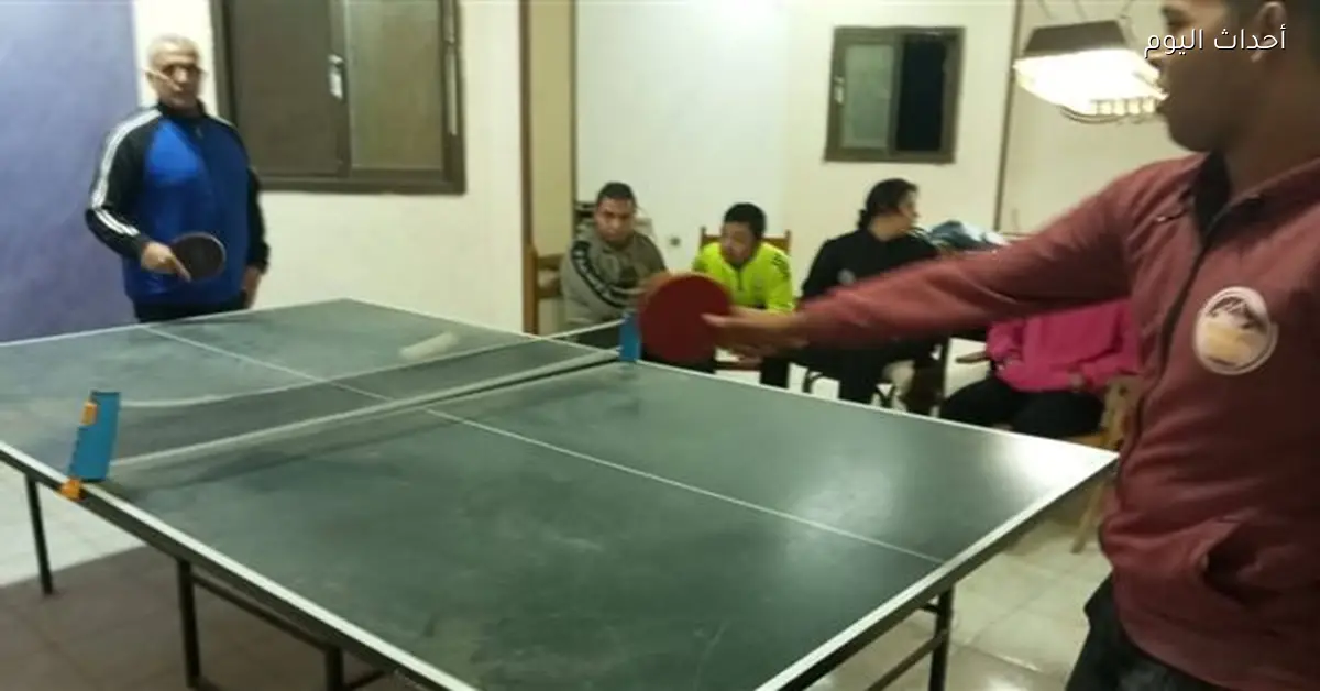 تدريبات تنس الطاولة في مراكز الفنون بالسويس