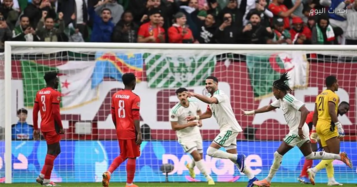 مباراة الجزائر والسودان تنتهي بفوز الجزائر 3-0 في الشوط الثاني بأمم إفريقيا