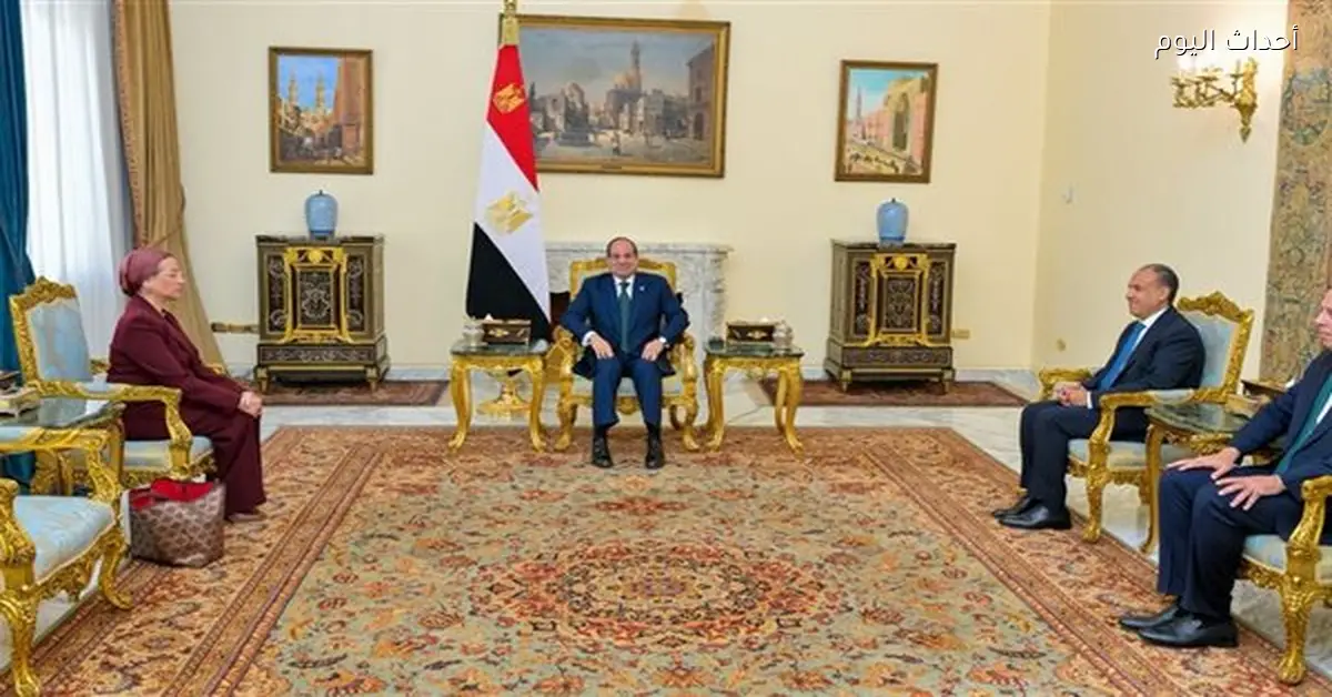 السيسي يستقبل ياسمين فؤاد لدعم التنمية المستدامة