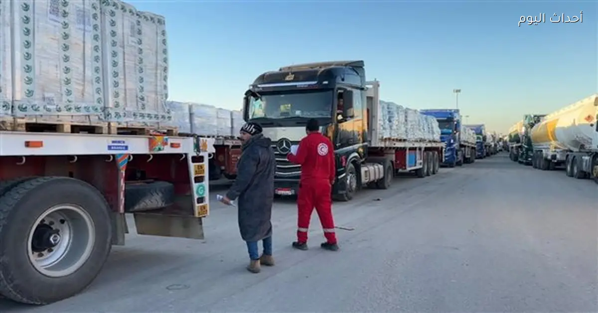 6,700 طن مساعدات غذائية وشتوية تصل غزة عبر قافلة زاد العزة
