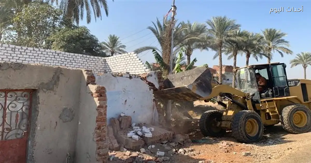 إزالة 29 حالة تعدٍ على أراضي الدولة في نجع حمادي