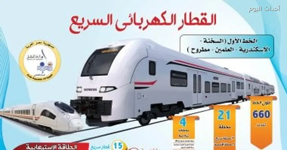 القطار الكهربائي السريع يغير مستقبل النقل والتجارة في مصر