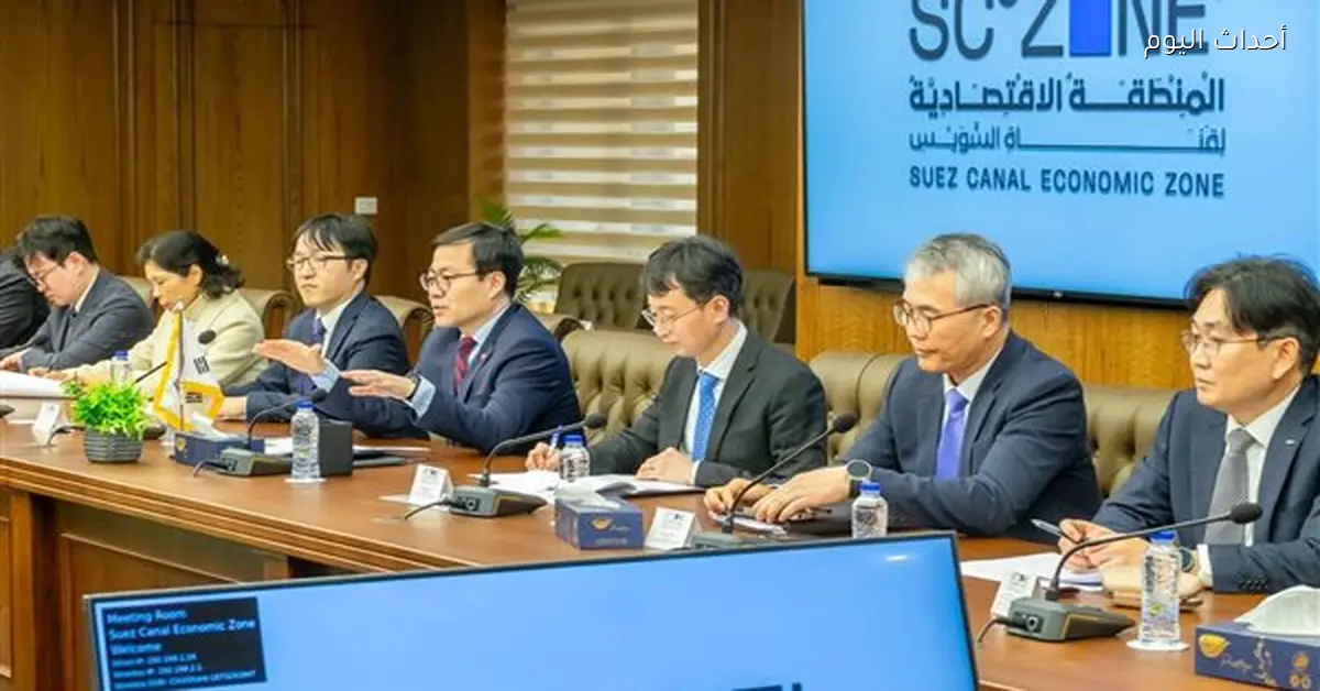 رئيس قناة السويس يبحث التعاون مع وزير التجارة الكوري