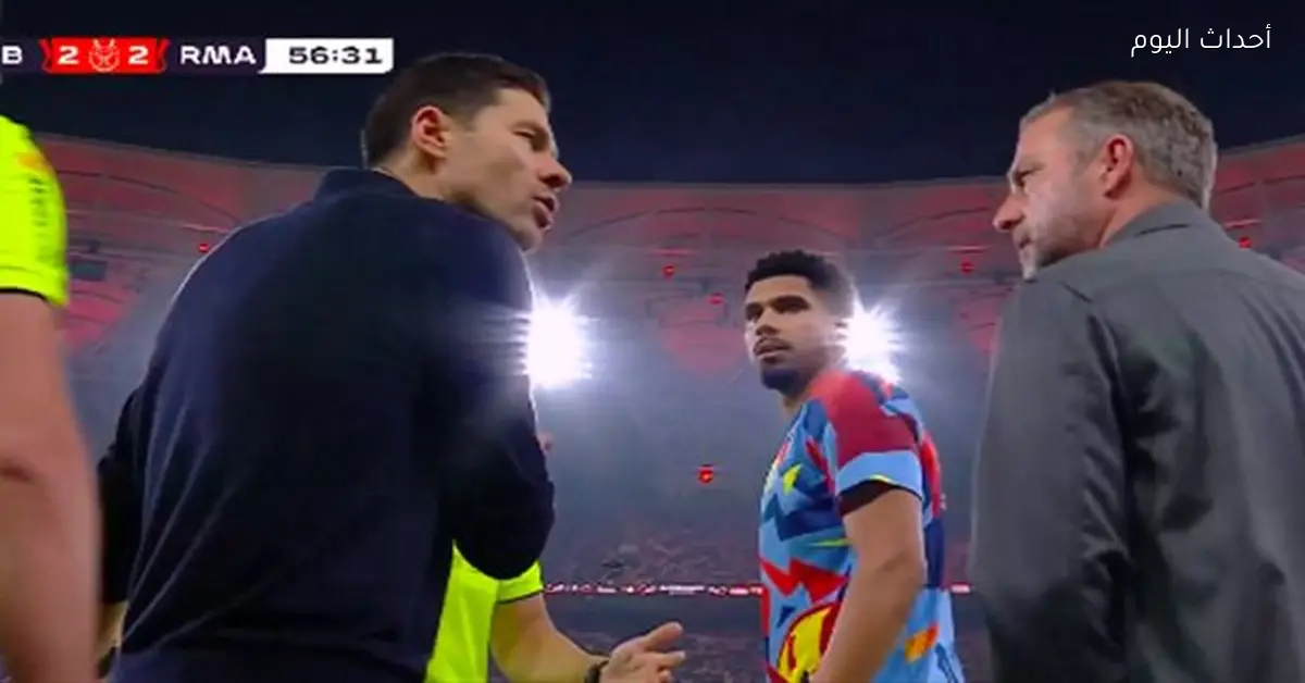 فيديو.. مشادة بين فليك وألونسو تضيف إثارة لمباراة ريال مدريد وبرشلونة في نهائي السوبر