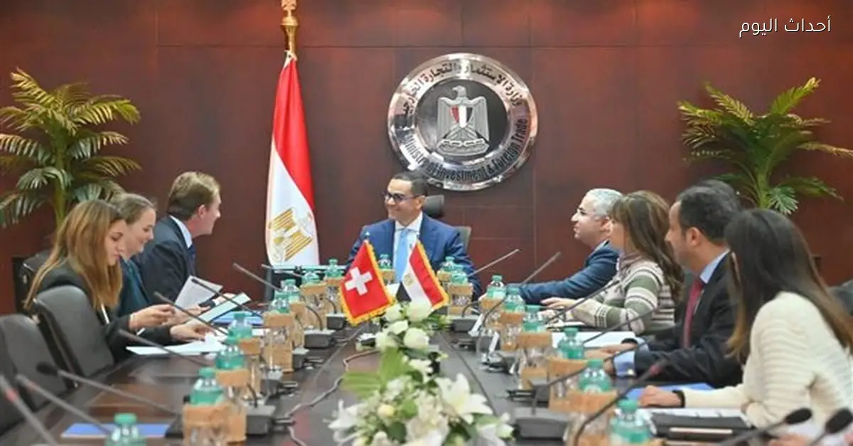 وزير الاستثمار يبحث تعزيز التعاون الاقتصادي مع السفير السويسري