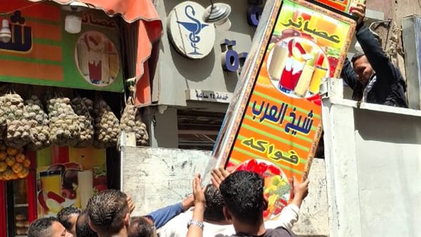 غلق محال مخالفة في الجيزة خلال حملات بالمنيب