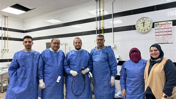 إنقاذ الطفلة جوستينا بعد ابتلاع سوستة في بني سويف