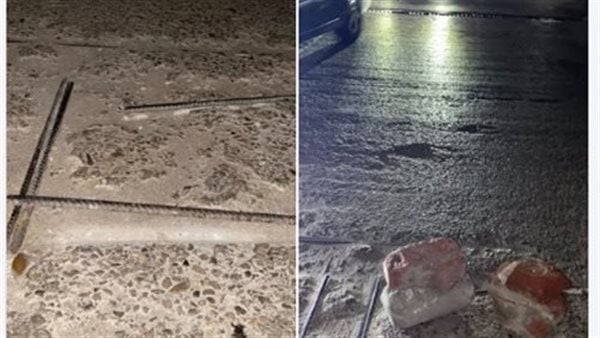 إصلاح نفق الزقازيق بعد تلفيات وبروز أسياخ حديدية