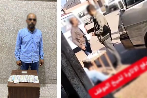 سقوط صاحب الكارتة الوهمية في موقف سيارات بالغربية