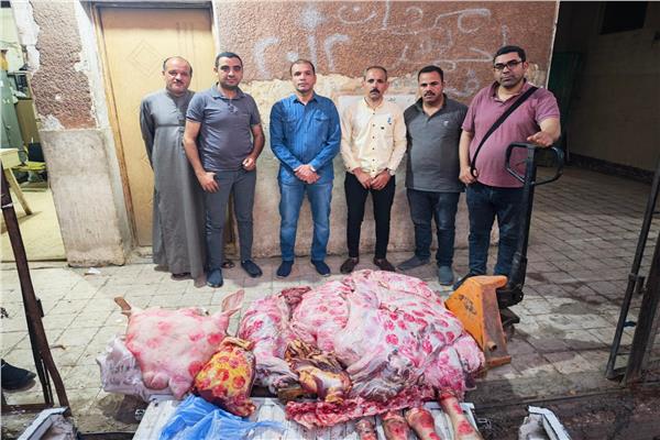 ضبط سيارة محملة بـ 343 كيلو لحوم مريضة بأختام مزورة في سوهاج