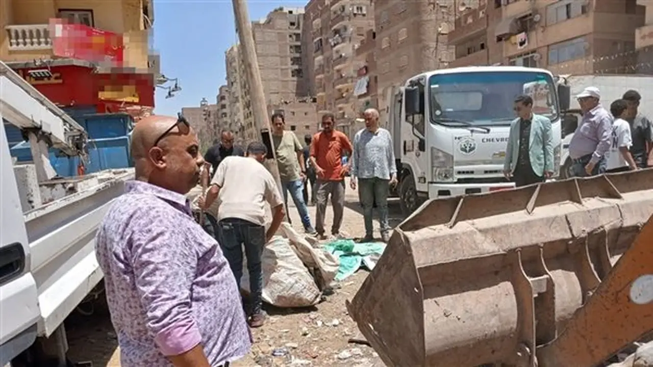 حي المعصرة يواصل حملات إزالة الإشغالات ومنع سير التوك توك في الشوارع الرئيسية