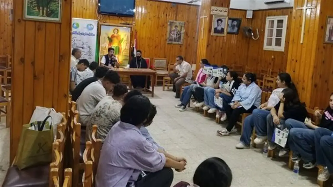 شركة مياه الشرب بالشرقية تنظم ندوة توعية وورشة سباكة بكنيسة مارمينا في أولاد صقر