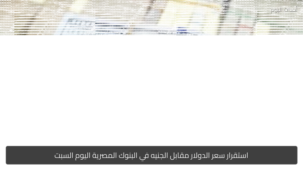 استقرار سعر الدولار مقابل الجنيه في البنوك المصرية اليوم السبت