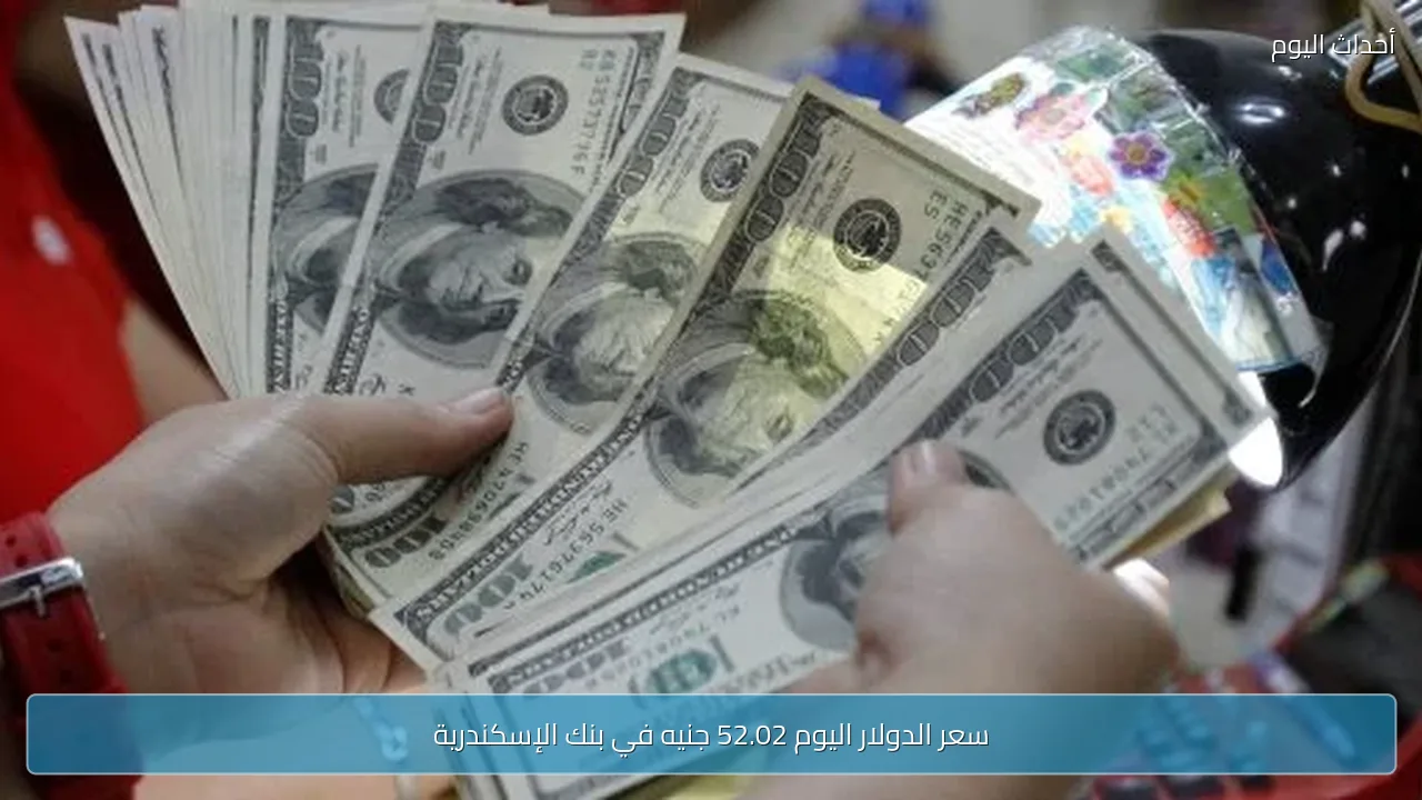 سعر الدولار اليوم 52.02 جنيه في بنك الإسكندرية