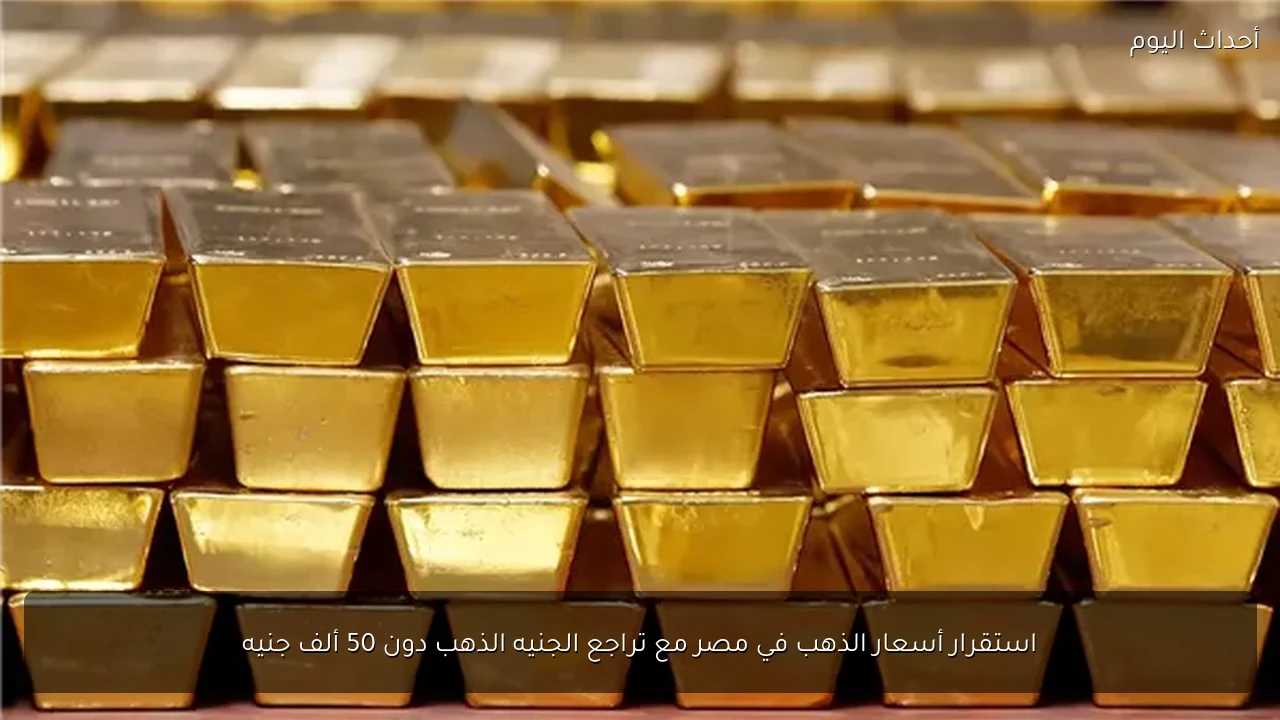 استقرار أسعار الذهب في مصر مع تراجع الجنيه الذهب دون 50 ألف جنيه