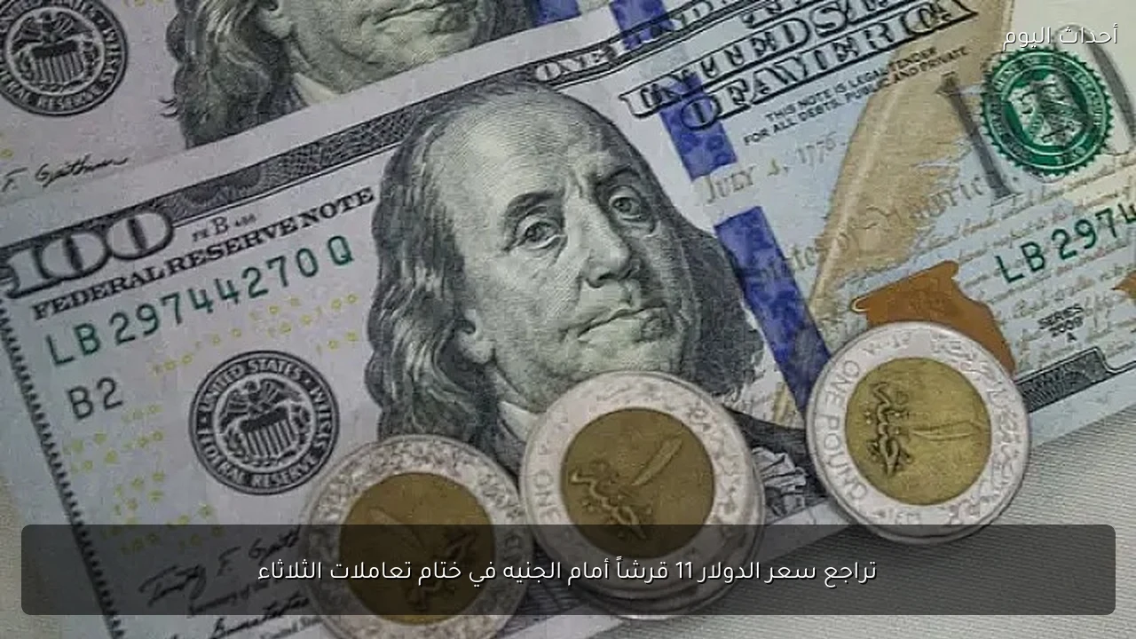 تراجع سعر الدولار 11 قرشاً أمام الجنيه في ختام تعاملات الثلاثاء