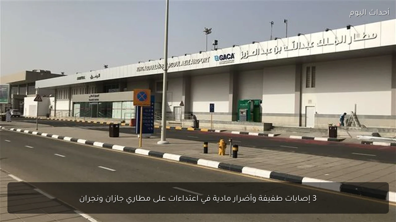 3 إصابات طفيفة وأضرار مادية في اعتداءات على مطاري جازان ونجران